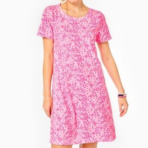 Lilly Pulitzer Cody Short Sleeve Dress Pink Shandy Pima Cotton - NWOT - Size M